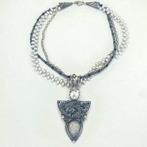 Vintage One of a Kind Mars and Valentine Necklace